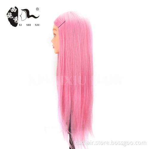 High tempeture fiber practice head training head synthetic barber practice cutting mannequin head for hairdressing salon